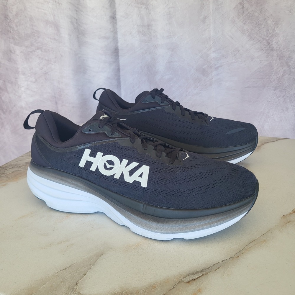 Hoka One One Bondi 8 Size 15 Mn's Black READ